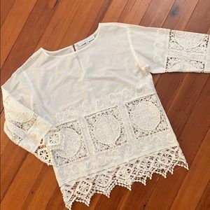 Cotton and Lace Blouse